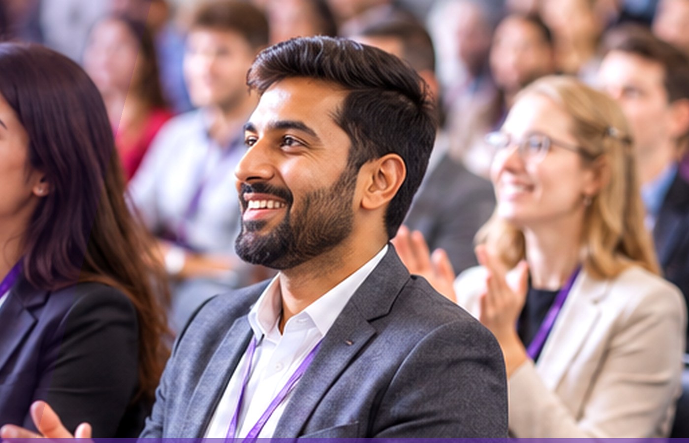 Audience attending a professional conference session